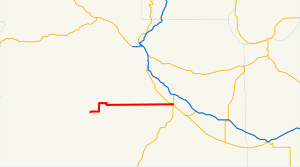 Sebuah peta yang menunjukkan jalan yang SR 220 mengambil melalui county.