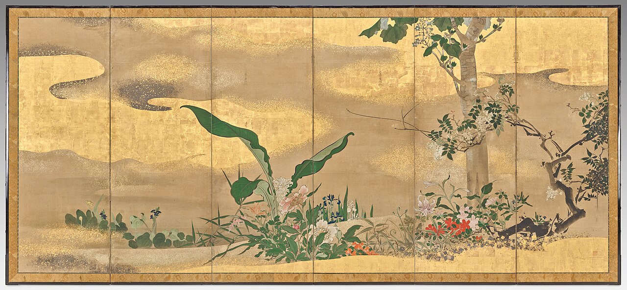 File:Watanabe Shikō (Japanese, 1683–1755) - Flowers and Trees of 
