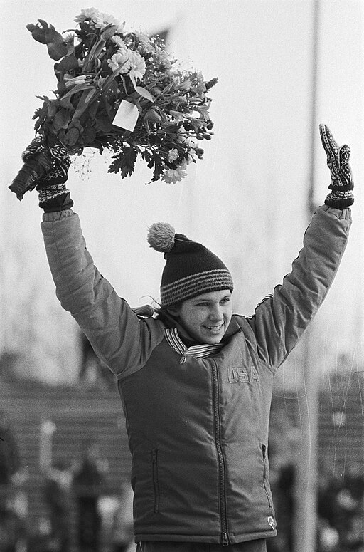 Wereldkampioenschappen schaatsen dames allround in Den Haag. Beth Heiden (Verenigde Staten) , Bestanddeelnr 930-1058