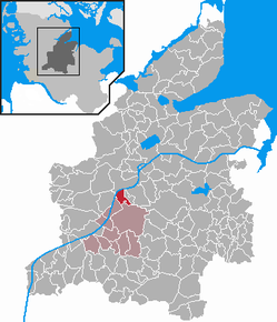 Poziția Westerrönfeld pe harta districtului Rendsburg-Eckernförde