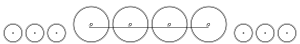 Front of locomotive to the left WheelArrangement 6-8-6.svg