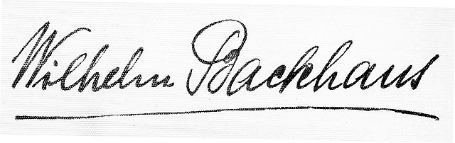 signature de Wilhelm Backhaus