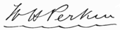 signature de William Henry Perkin