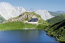 The Wolayerseehütte in the Carnic Alps