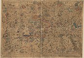 1846, Qing Dynasty map of Mount Wutai