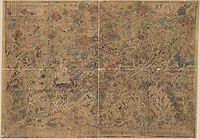 Mapa del Mount Wutai de la dinastia Quing (1846)