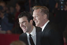 Quinto gemeinsam mit Schauspielkollege Paul Bettany bei der Premiere ihres Films Margin Call auf der Berlinale 2011