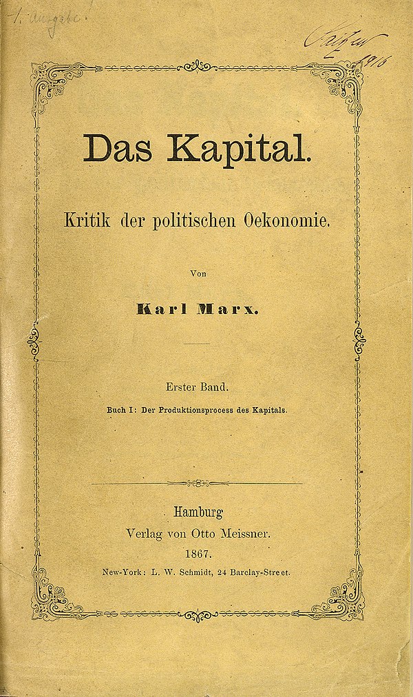 Karl Marx, Capital: A Critique of Political Economy (1867)