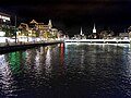 Limmatquai in Zürich mit Rudolf-Brun-Brücke