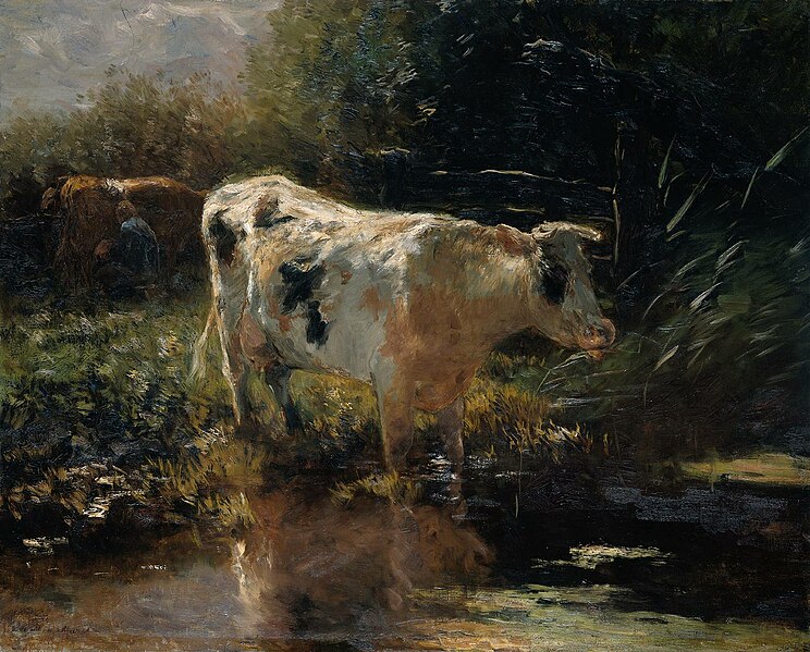 File:"Koe aan de slootkant" by Willem maris.jpg