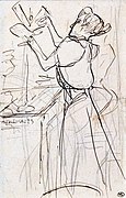 ‎La Modiste Mlle Le Margouin chez Mme Renée Vert - Henri de Toulouse Lautrec - Musée d'Orsay (The Milliner Miss Le Margouin at Mrs Renée Vert)