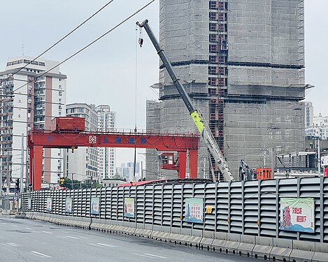 Construction of Beiheng Passageway in Shanghai, China, in June 2023