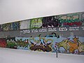 Graffiti w okolicy dworca od strony krańcówki autobusowej