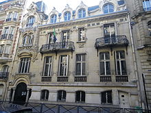 Fassade der Rue Sédillot 12 im 7. Arrondissement von Paris