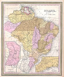 Map of Paraguay in 1850 1850 Mitchell Map of Brazil, Paraguay and Guiana - Geographicus - Brazil-m-1849.jpg
