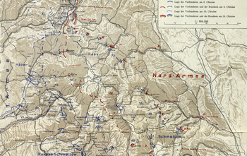 1916 - Austria - Operatiille pe frontrul Armatei de Nord 6-14 octombrie 1916.png