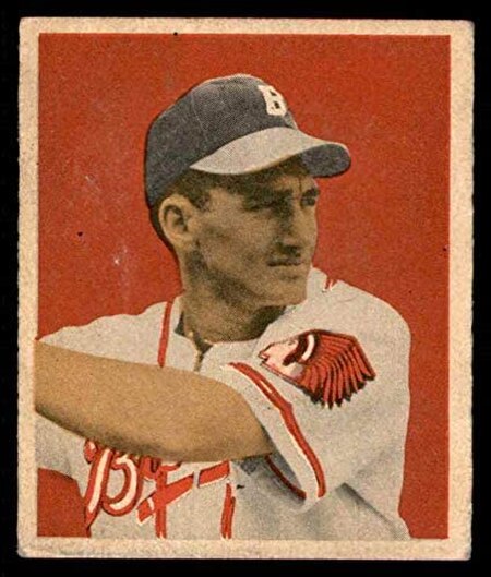 1949 Bowman baseball card of Dark with the Boston Braves