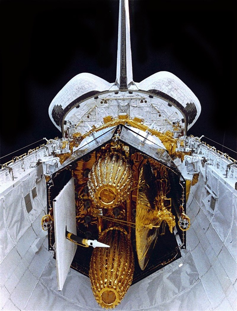 A view of the shuttle's cargo bay