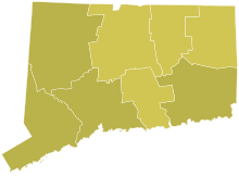 2006 United States Senate election in Connecticut results map by county.svg