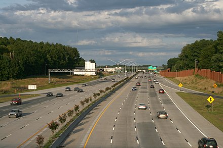 I-85 passing through Durham