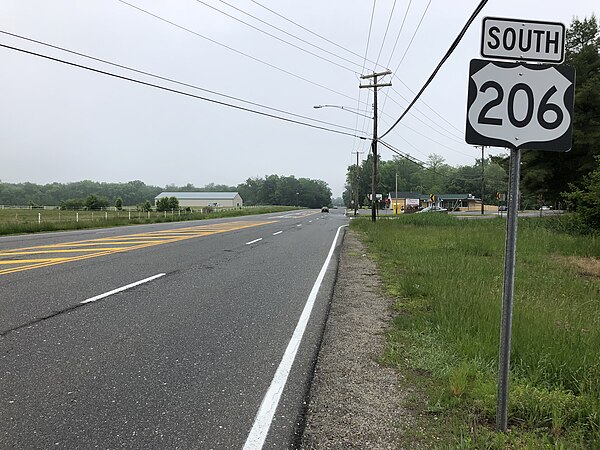 U.S. Route 206 in Shamong Township