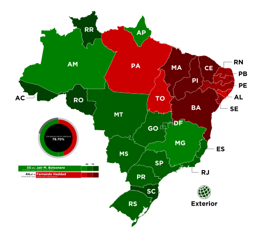 File:2018 Brazil Presidential Elections, Round 2.svg