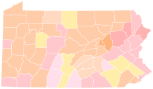 Results by county:
Oz
20-30%
30-40%
40-50%
McCormick
20-30%
30-40%
40-50%
Barnette
30-40% 2022 United States Senate Republican primary election in Pennsylvania results map by county.svg