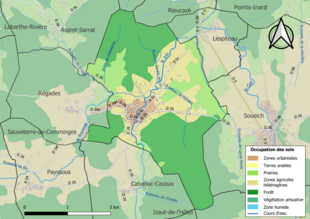 Kleurenkaart met landgebruik.