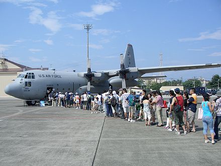 Friendship Festival – Local Japanese entering a C-130