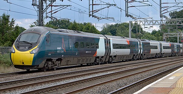 Class 390 Pendolino on the West Coast Main Line in 2022