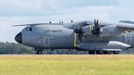 English: German Air Force Airbus A400M (reg. 54+01, cn 018) at ILA Berlin Air Show 2016.