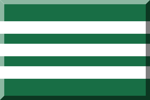 Fișier:600px horizontal striped White and Green HEX-186E45.svg
