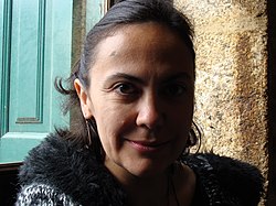 Цветанка Еленкова в Литературно кафене, Сантяго де Компостела, 2010