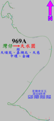 969A线黄昏回程班次的走线图