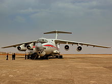 Ilyushin Il-76 strategic military airlifter used by Air Koryo AIR KORYO IL76 P912 AT SONDOK HAMHUNG AIRPORT DPR KOREA OCT 2012 (8179381094).jpg