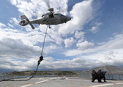 Marine boarding team fast roping exercise, 2012