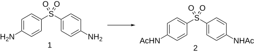 Acedapsone synthesis: Acedapsone synthesis.svg