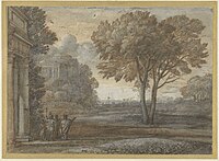 Eney na ostrove Delos. Mejdu 1670 i 1672. Bumaga, karandash, pero, kist, akvarel, belila. Reyksmyuseum, Amsterdam