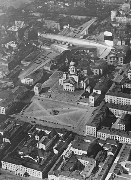 File:Aero Ltd's plane above Helsinki 1950 (JOKAUAS4 27-5).tif