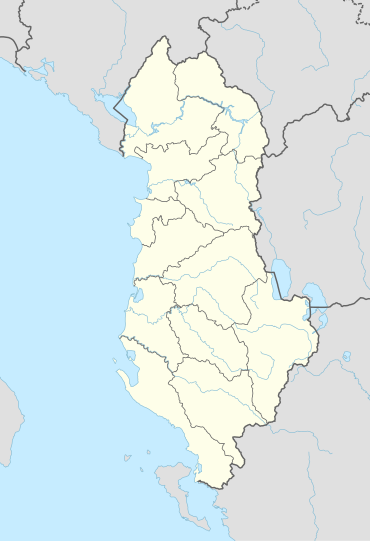 Mapa konturowa Albanii