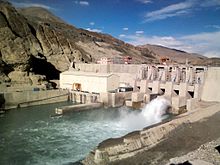 Alchi Hydroelectric Power Project down the river