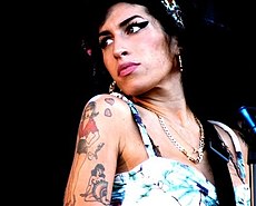 Winehouse looking to the side