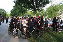 Anti-abortion protest in Washington, D.C., May 3, 2022 Anti abortion demonstration at SCOTUS May 3 2022 surrounded by police on bicycles 819.jpg