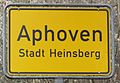 Ortschild in Aphoven