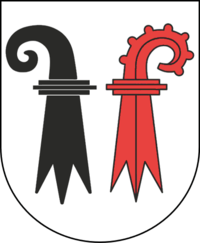 A cikk szemléltető képe a Basel-Landschaft kanton zászlaja és címere