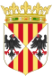 Arms of the Aragonese Kings of Sicily(Crowned).svg