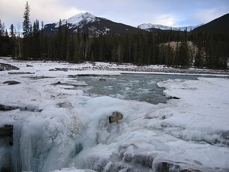 File:Athabasca Falls Winter 2.JPG
