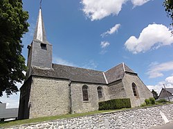Baives (Nord, Fr) église, coté sud.jpg