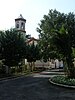 Entrance of Balikli Greek Hospital and view of Church