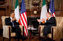 Farmleigh, the official Irish State guesthouse Barack Obama and Enda Kenny at Farmleigh.jpg